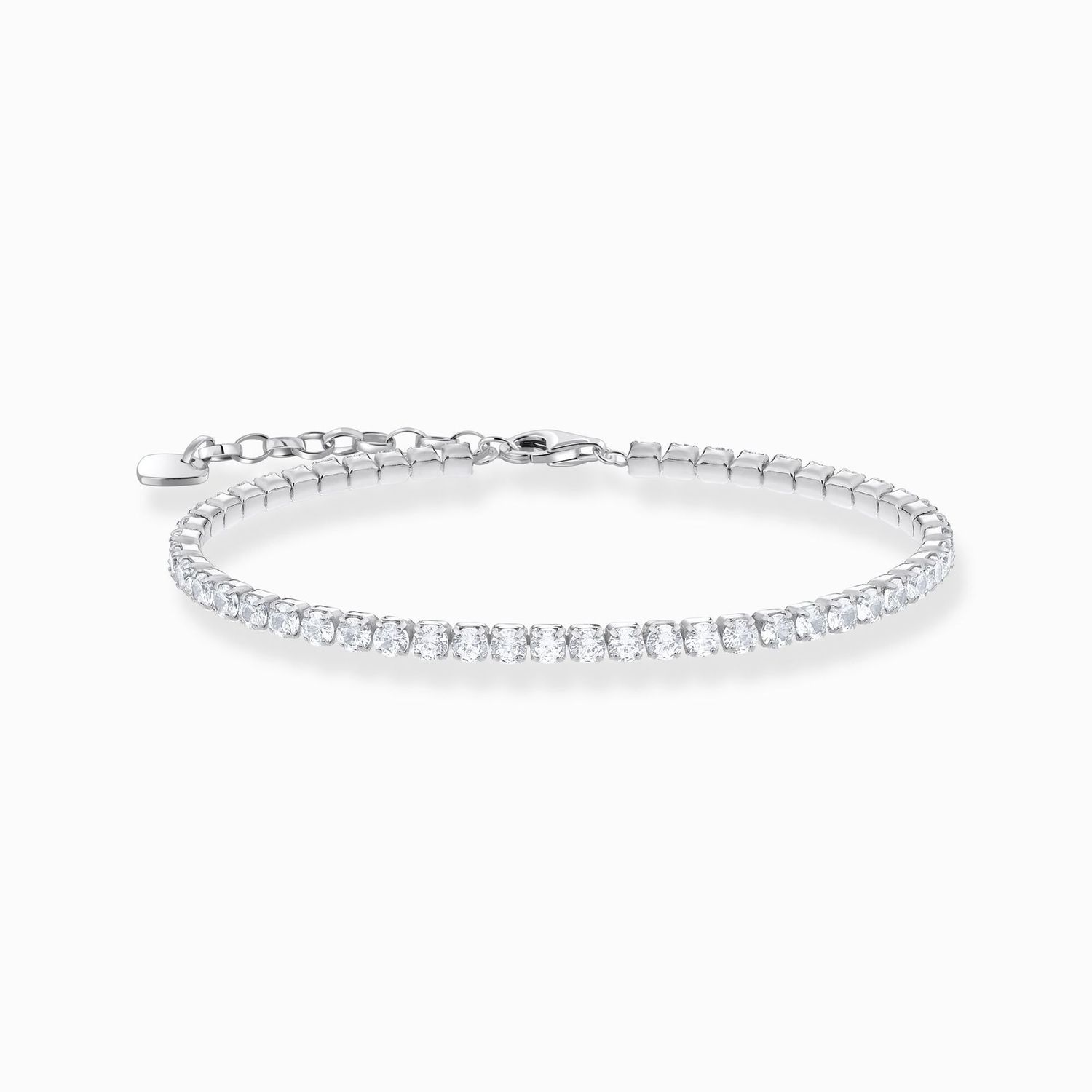 Thomas Sabo Tennisarmband mit weißen Steinen Silber