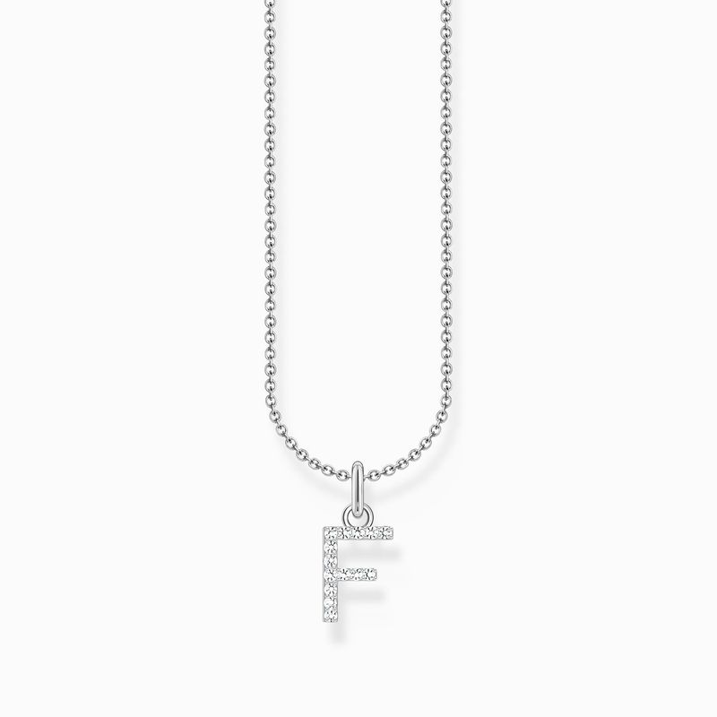 Thomas Sabo Kette mit Buchstaben-Anhänger F Silber