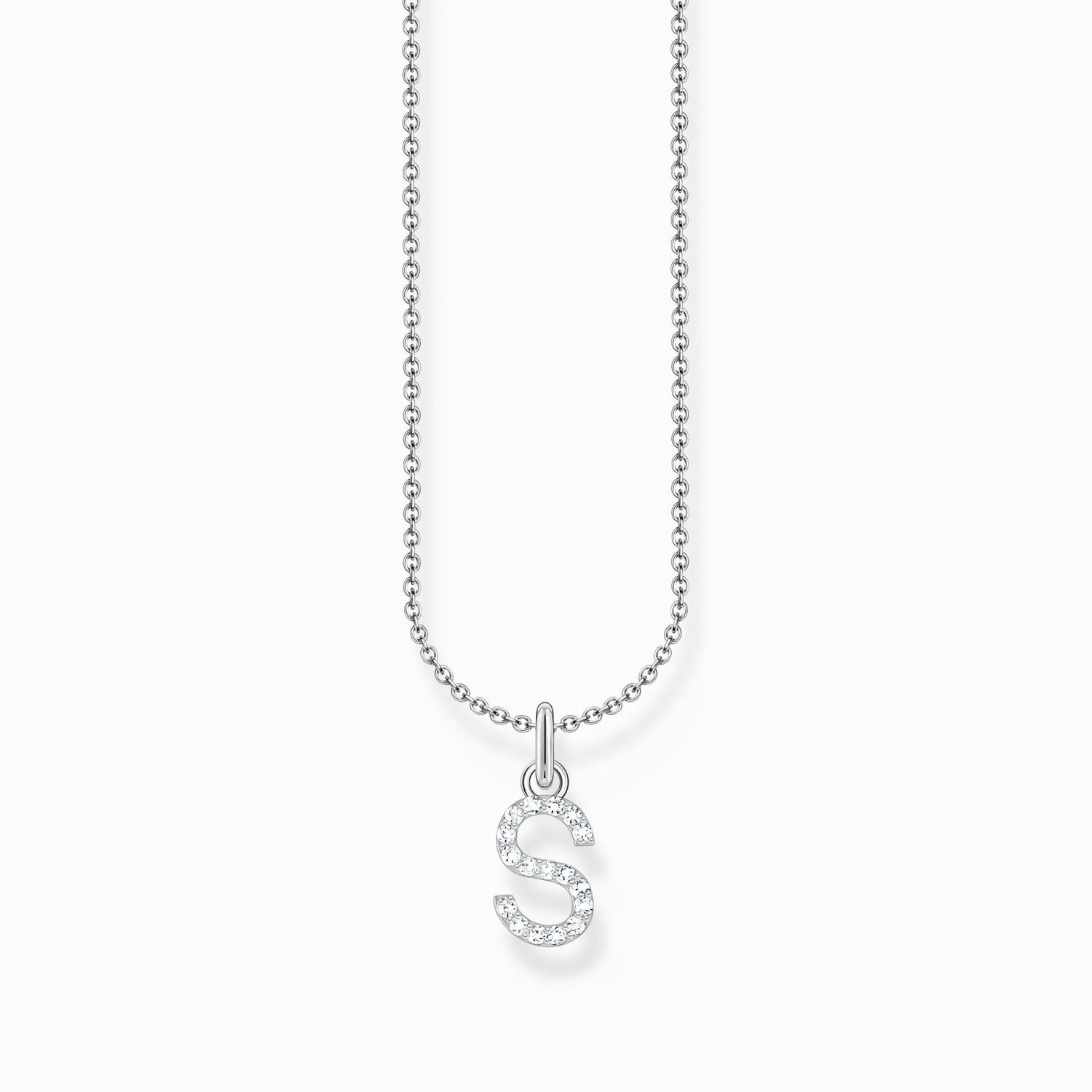 Thomas Sabo Kette mit Buchstaben-Anhänger S Silber