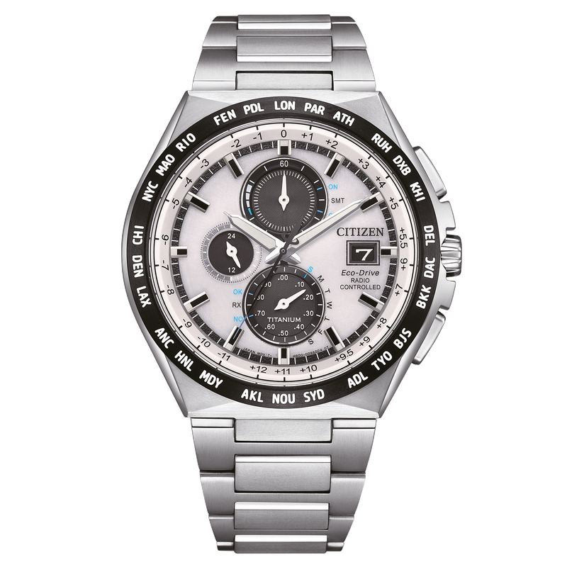 Citizen Herrenuhr Funkuhr Solaruhr Titanuhr Weiß AT8238-84A Funkgesteuerte Weltzeituhr aus Super Titanium mit Eco-Drive Citizen Herrenuhr Funkuhr Solaruhr Titanuhr Weiß AT8238-84A Funkgesteuerte Weltzeituhr aus Super Titanium mit Eco-Drive