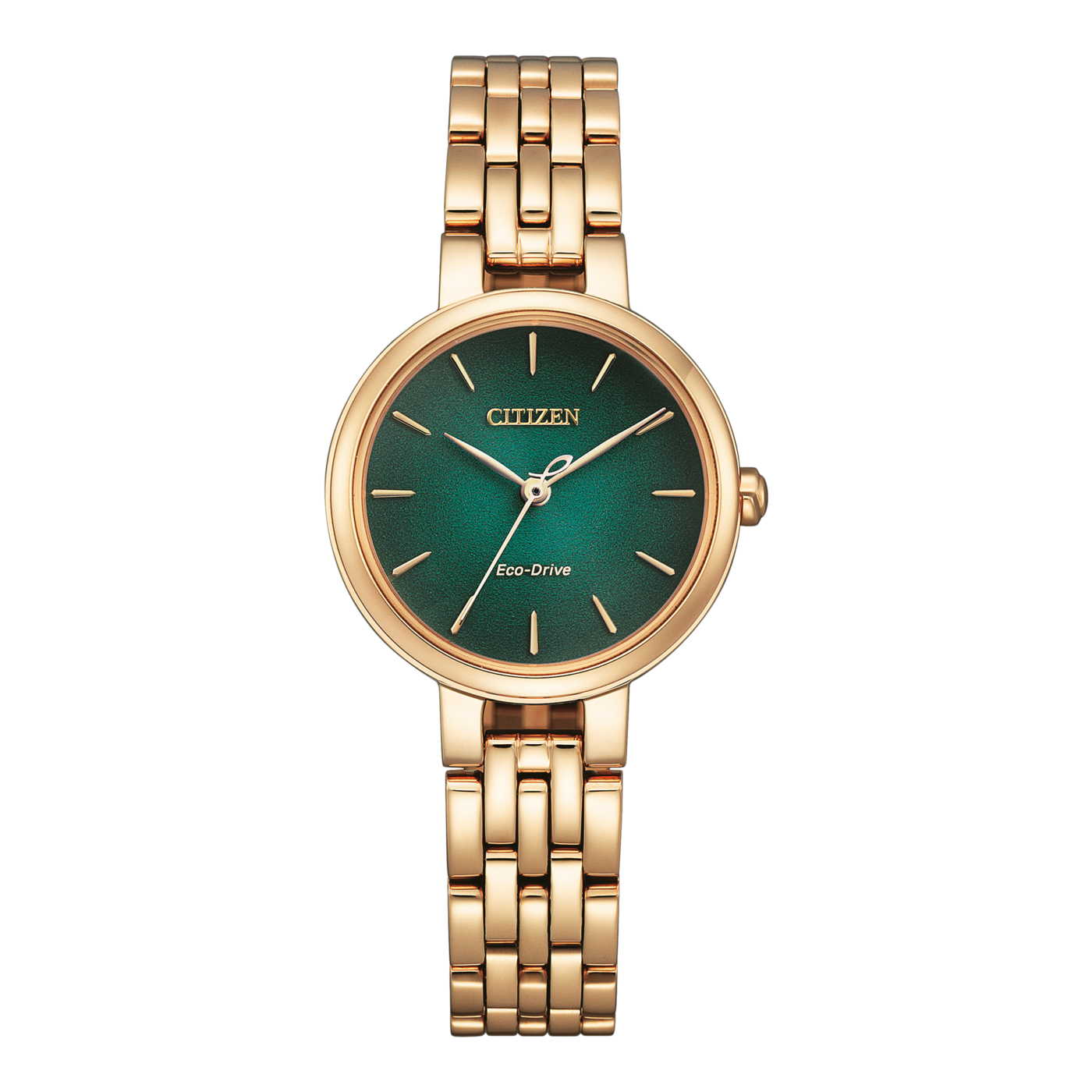 Citizen Damenuhr EM0993-82Z Eco-Drive Goldfarben Grün