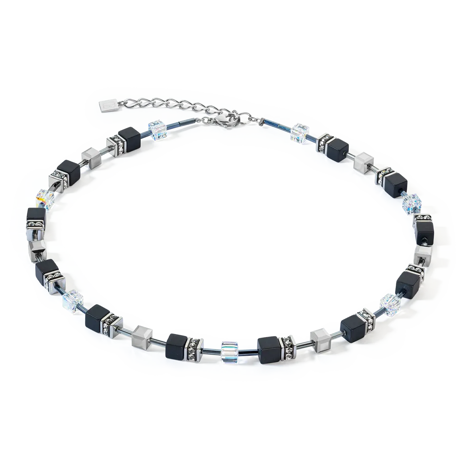 Coeur De Lion GeoCUBE® Iconic Precious Onyx Halskette kristall-schwarz