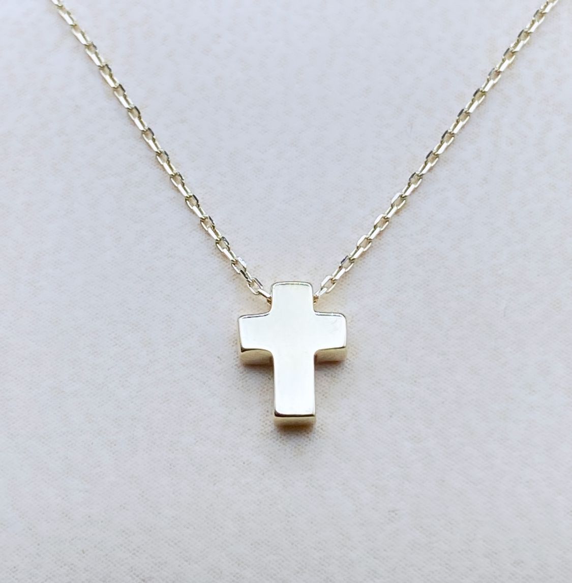 Goldkette Kreuz mini Kreuzkette Gold 585 Anhänger mit Kette