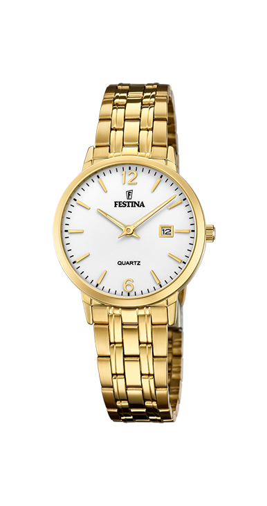 Festina F20514/2 Damen Uhr KLASSIK Edelstahl Armband Gold