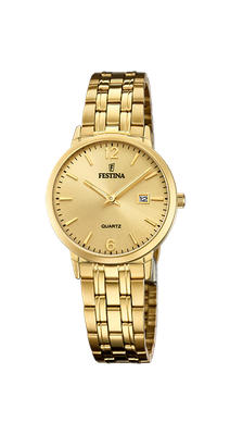 Festina F20514/3 Damen Uhr KLASSIK Edelstahl Armband Gold