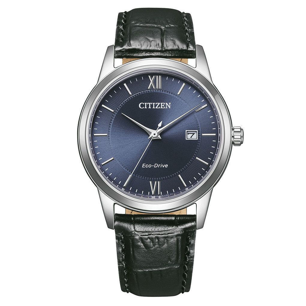 Citizen Herrenuhr Leder Blaues Ziffernblatt  Solaruhr AW1780-17L
