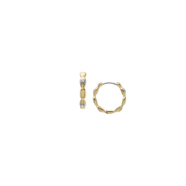 Fossil Creolen-Ohrringe Sutton Evil Eye Edelstahl goldfarben