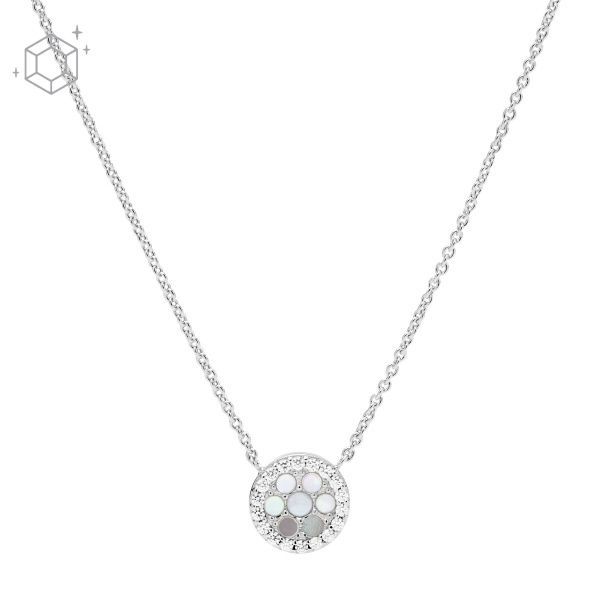 Fossil Kette Sterling Anhänger Perlmutt Sterlingsilber