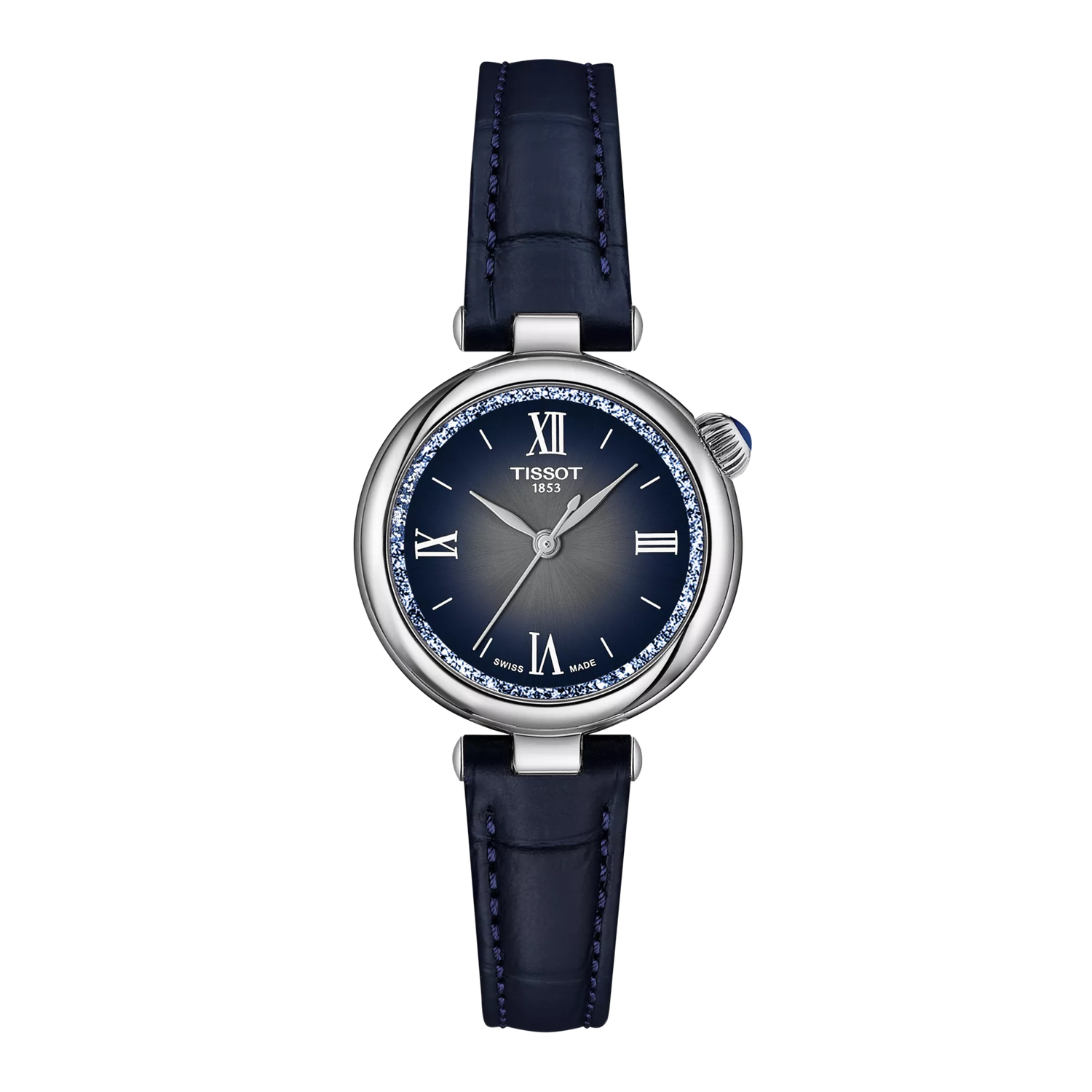 Tissot Desir kleine Damenuhr Ziffernblatt T1520101603801 Lederband