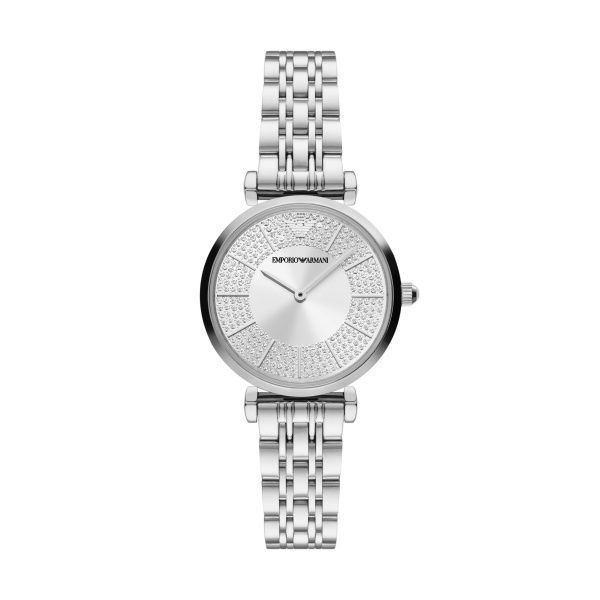 Emporio Armani Damenuhr Silber mit Steinen