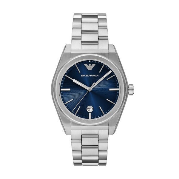 Emporio Armani Herrenuhr Blau Edelstahl