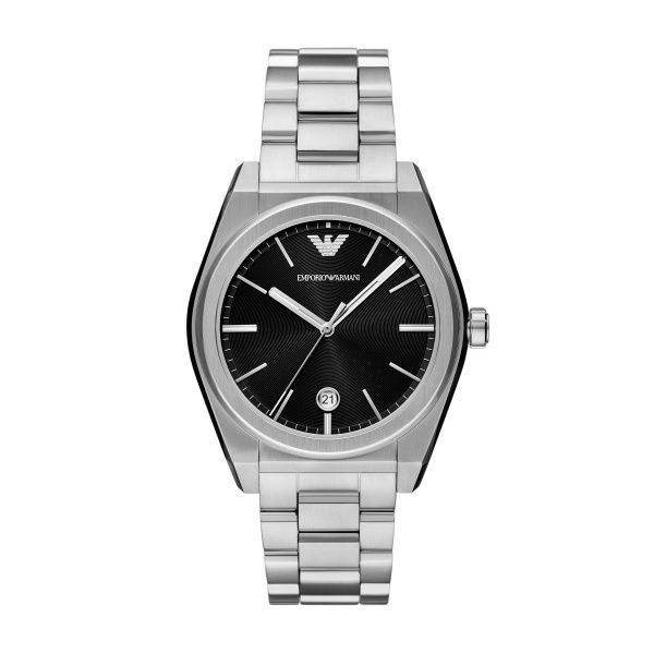 Emporio Armani Herrenuhr Schwarz Edelstahl