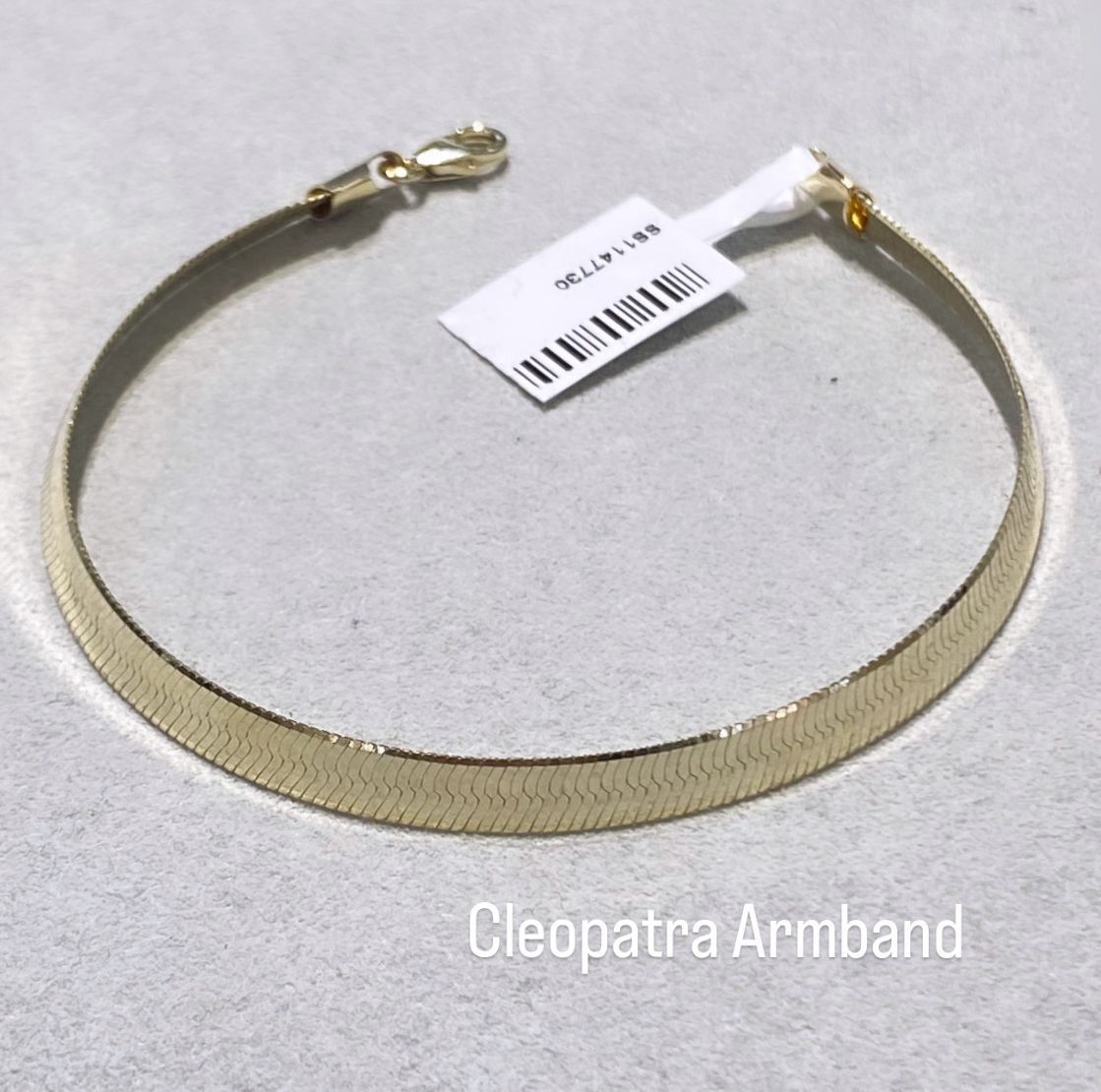 Cleopatra Armkette Armband Gold 585 Gold 18cm 8mm breite