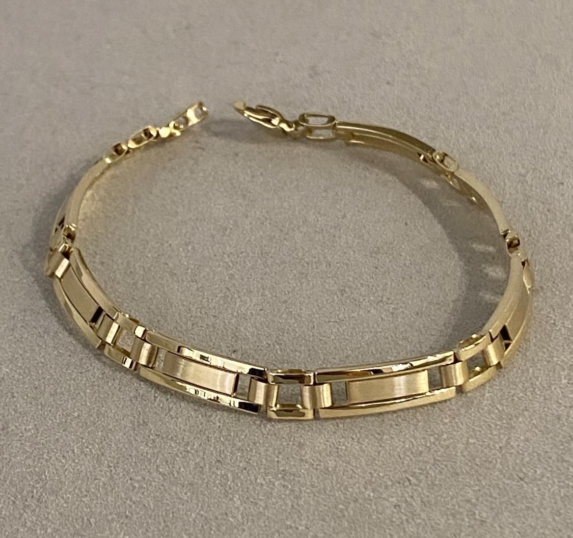 Goldarmkette Herrenarmband Gold 21cm 585Gold 14 Karat Karabinerverschluß