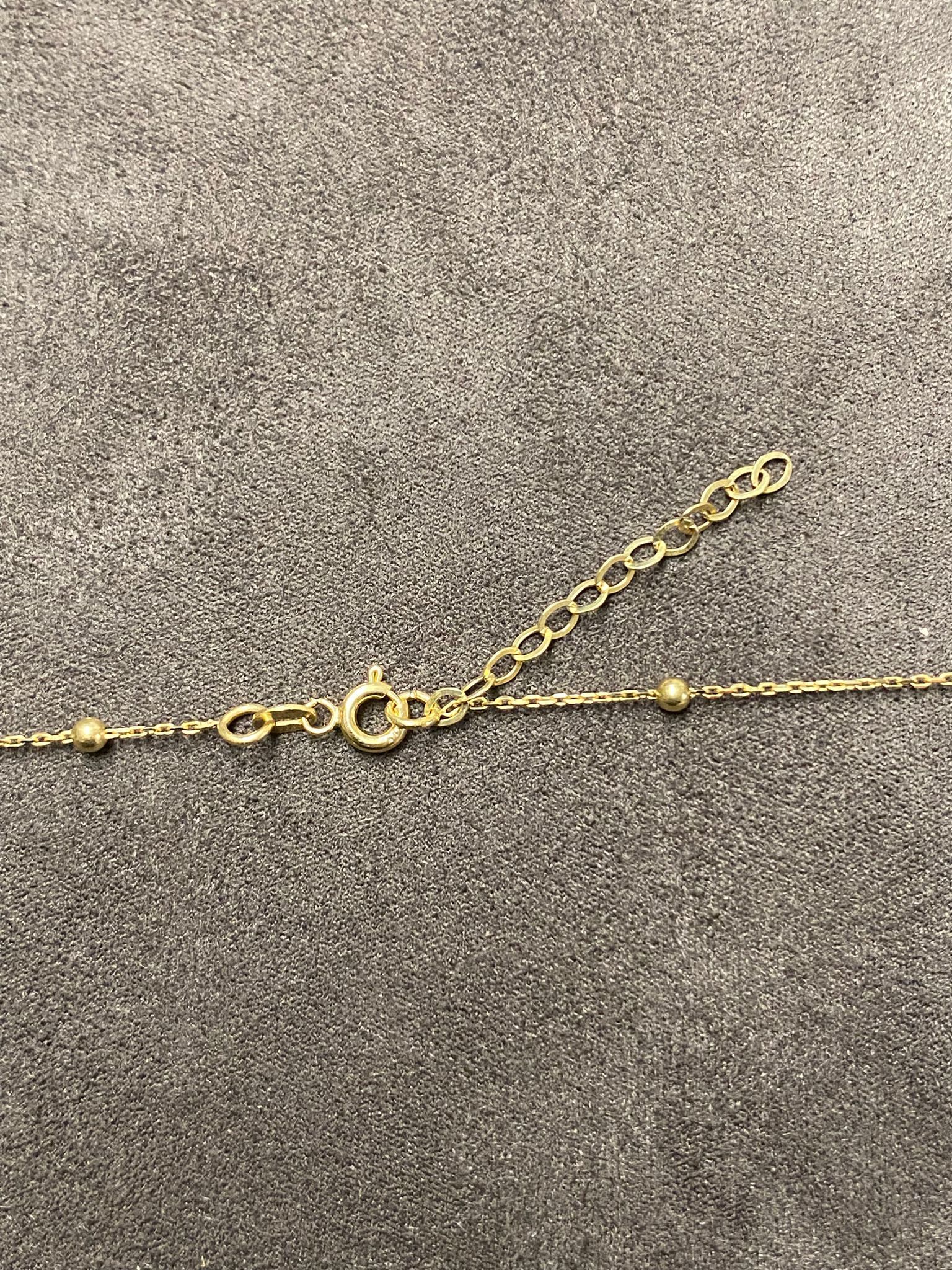 Goldkette mit Engelsflügel Anhänger Gelbgold / Weissgold ohne Steine  GG-ON313765 42cm Kugelkette