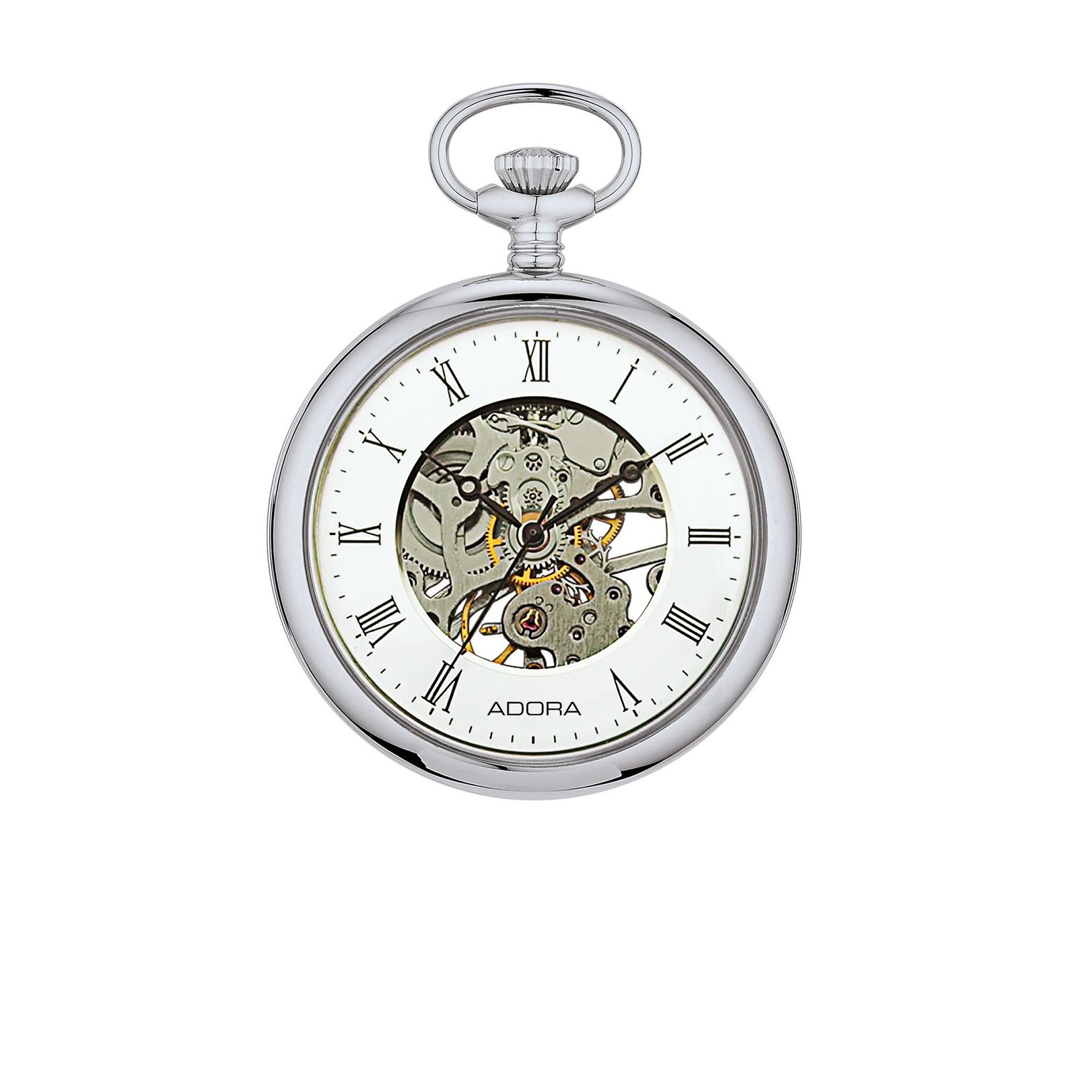 Taschenuhr Adora mechanisch Handaufzug TU9117 Edelstahl