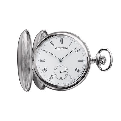Taschenuhr Adora mechanisch Handaufzug TU9108 Edelstahl