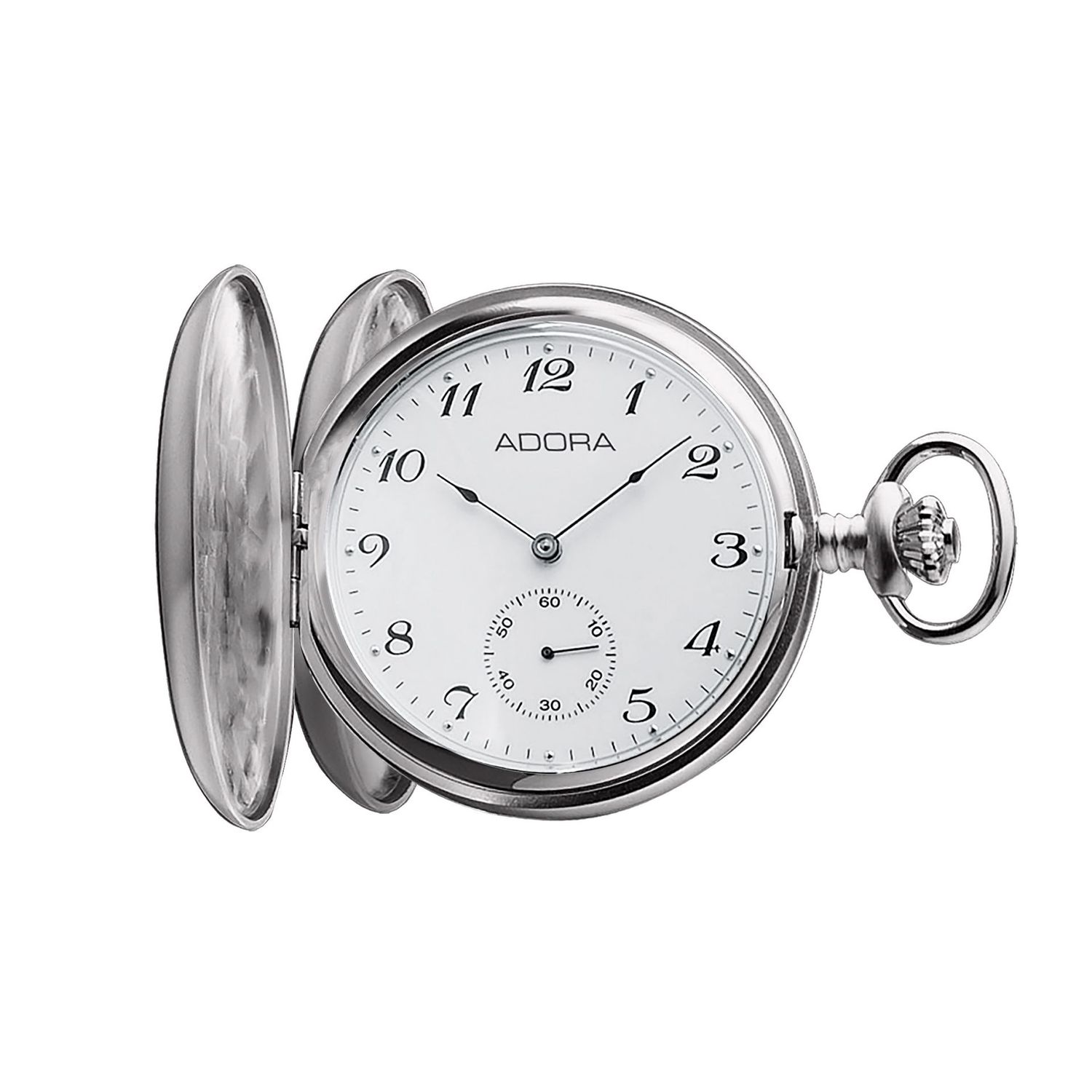 Taschenuhr Adora mechanisch Handaufzug TU9109 Edelstahl