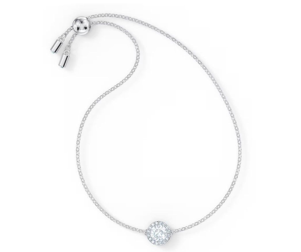 Swarovski 5567934 Una Angelic Armband Gemischte Rundschliffe, Weiß, Rhodiniert