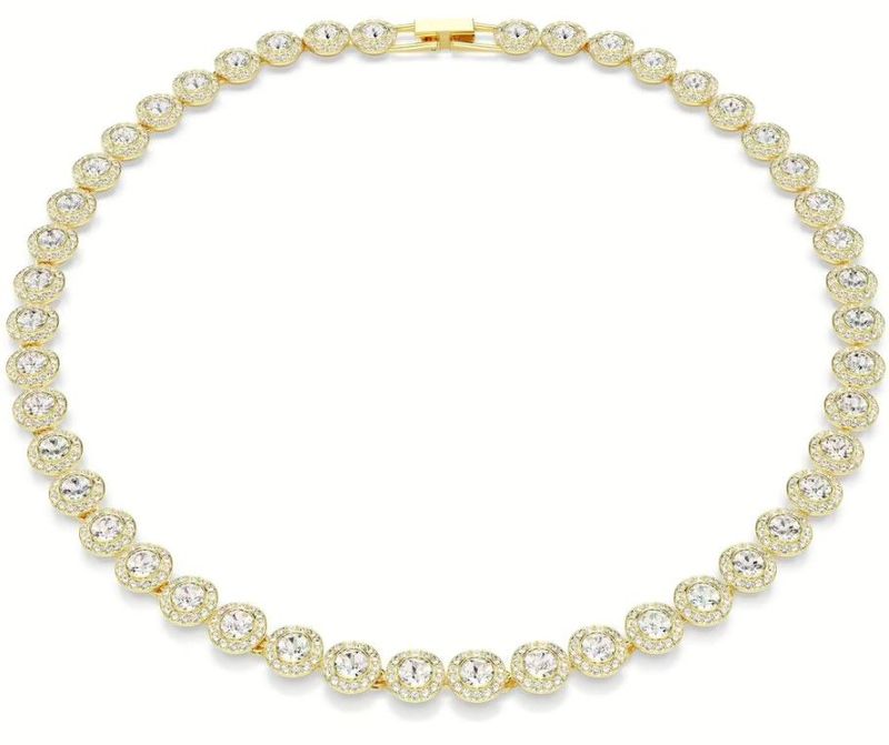 Swarovski Una Angelic Tennis Halskette, Rundschliff, Weiß, Goldlegierungsschicht 5720505 Swarovski Una Angelic Tennis Halskette, Rundschliff, Weiß, Goldlegierungsschicht 5720505