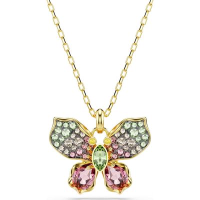 Swarovski 5709950 Halskette dyllia Anhänger, Verschiedene Schliffe, Pavé, Schmetterling, Mehrfarbig, Metallmix