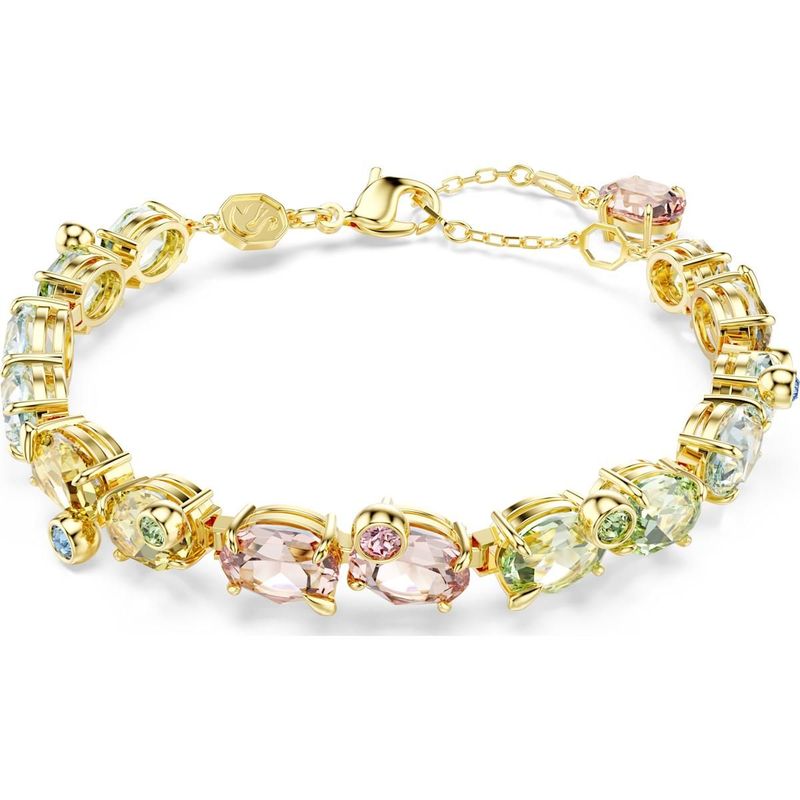 Swarovski 5705808 Gema Tennis Armband, Verschiedene Schliffe, Mehrfarbig, Goldlegierungsschicht Swarovski 5705808 Gema Tennis Armband, Verschiedene Schliffe, Mehrfarbig, Goldlegierungsschicht