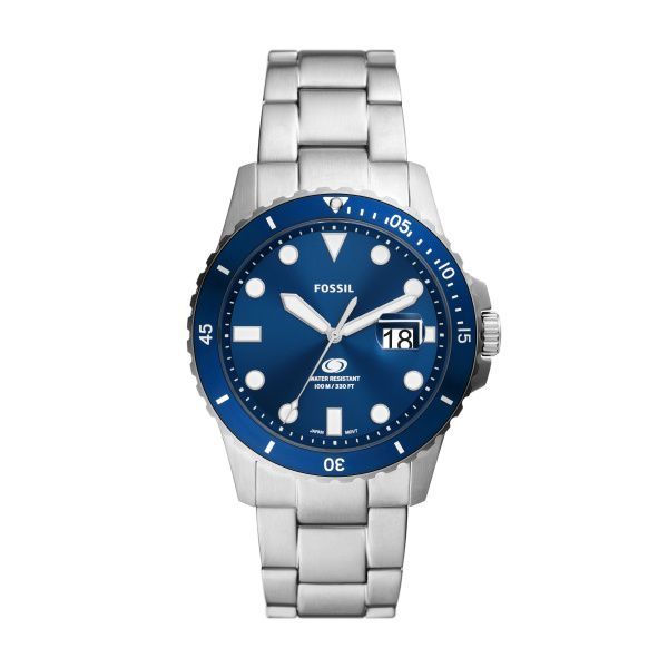 Fossil Uhr Fossil Blue Dive 3-Zeiger-Werk Datum Edelstahl