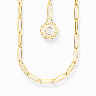 Thomas Sabo Member Charm-Kette mit weißem Charmista Coin vergoldet Thomas Sabo Member Charm-Kette mit weißem Charmista Coin vergoldet