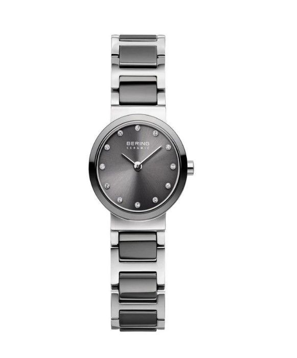 Bering Damenuhr Ceramic Stahlband klein Elegant Saphirglas