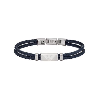 Armani Armband Leder blau EGS2995040