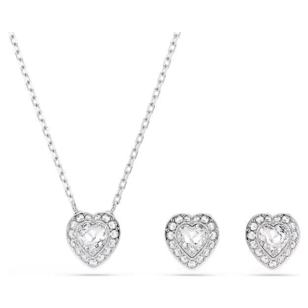 Swarovski Ariana Grande x Swarovski Set Verschiedene Schliffe, Herz, Weiß, Rhodiniert