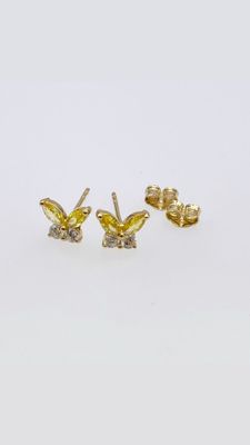Ohrstecker Schmetterling 585 Gold 14 Karat TON221A39730 mit Steine Ohrstecker Schmetterling 585 Gold 14 Karat TON221A39730 mit Steine
