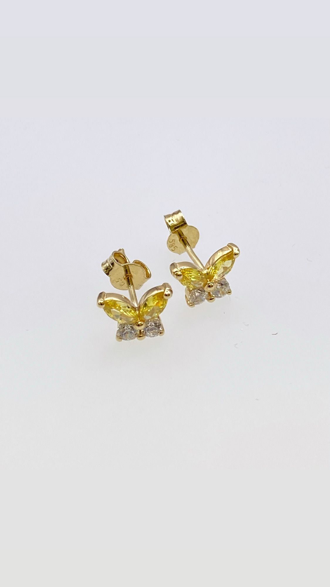 Ohrstecker Schmetterling 585 Gold 14 Karat TON221A39730 mit Steine