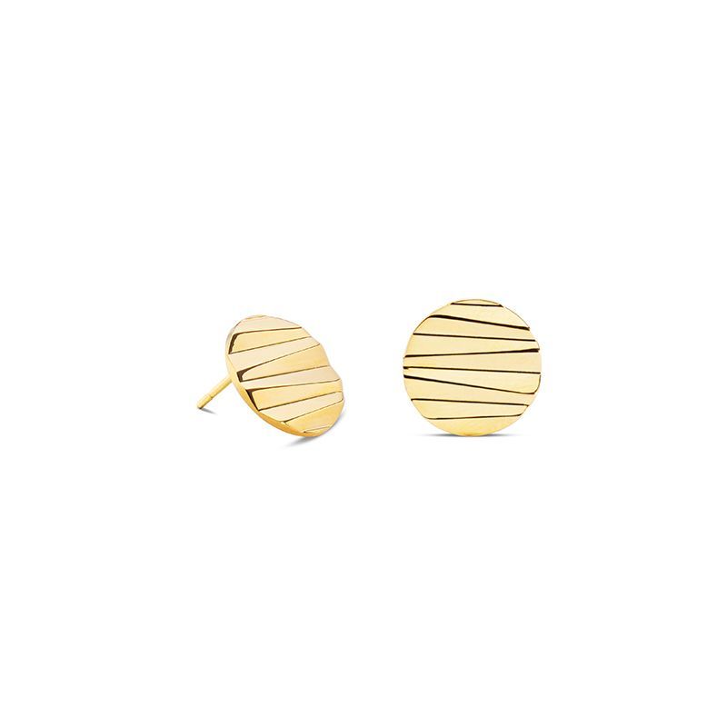 Coeur De Lion Ohrstecker Round Wave Gold