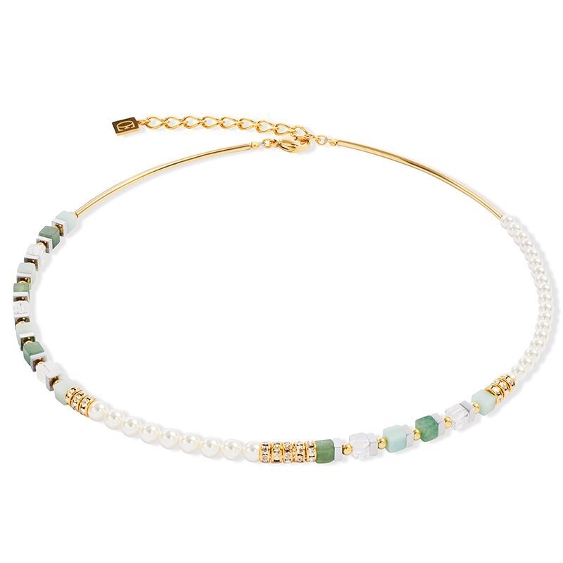 Coeur De Lion Precious Fusion Offset Halskette gold-grün