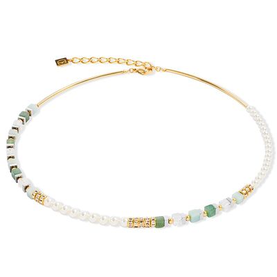 Coeur De Lion Precious Fusion Offset Halskette gold-grün Coeur De Lion Precious Fusion Offset Halskette gold-grün