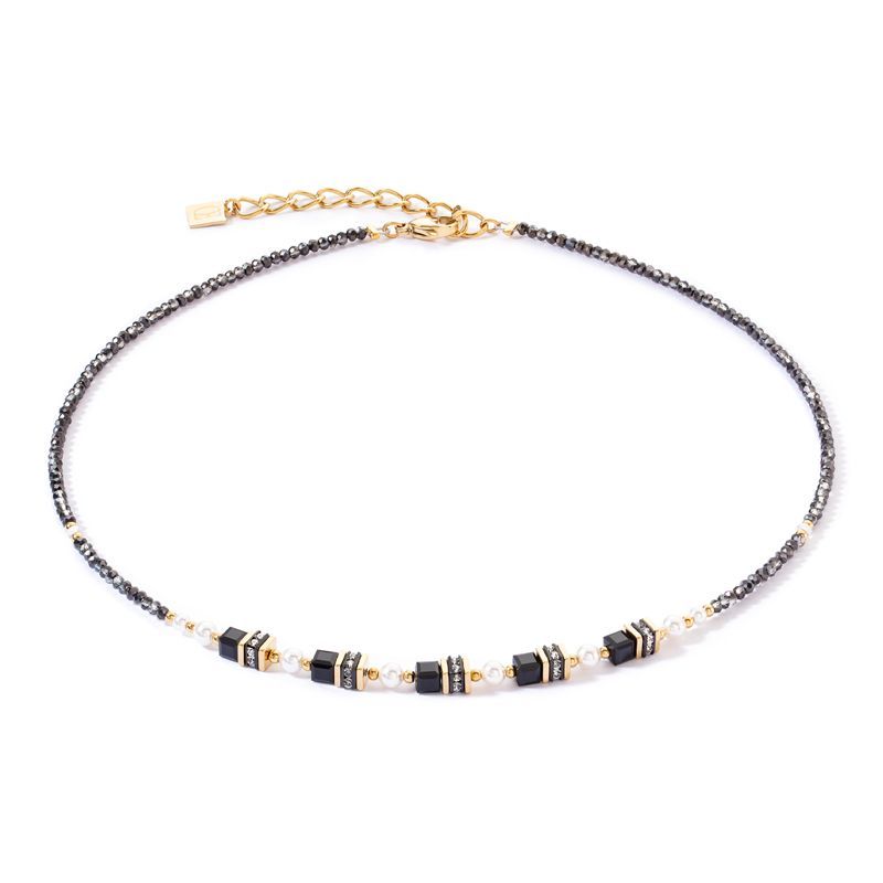 Coeur De Lion Halskette Sparkling Princess gold-schwarz