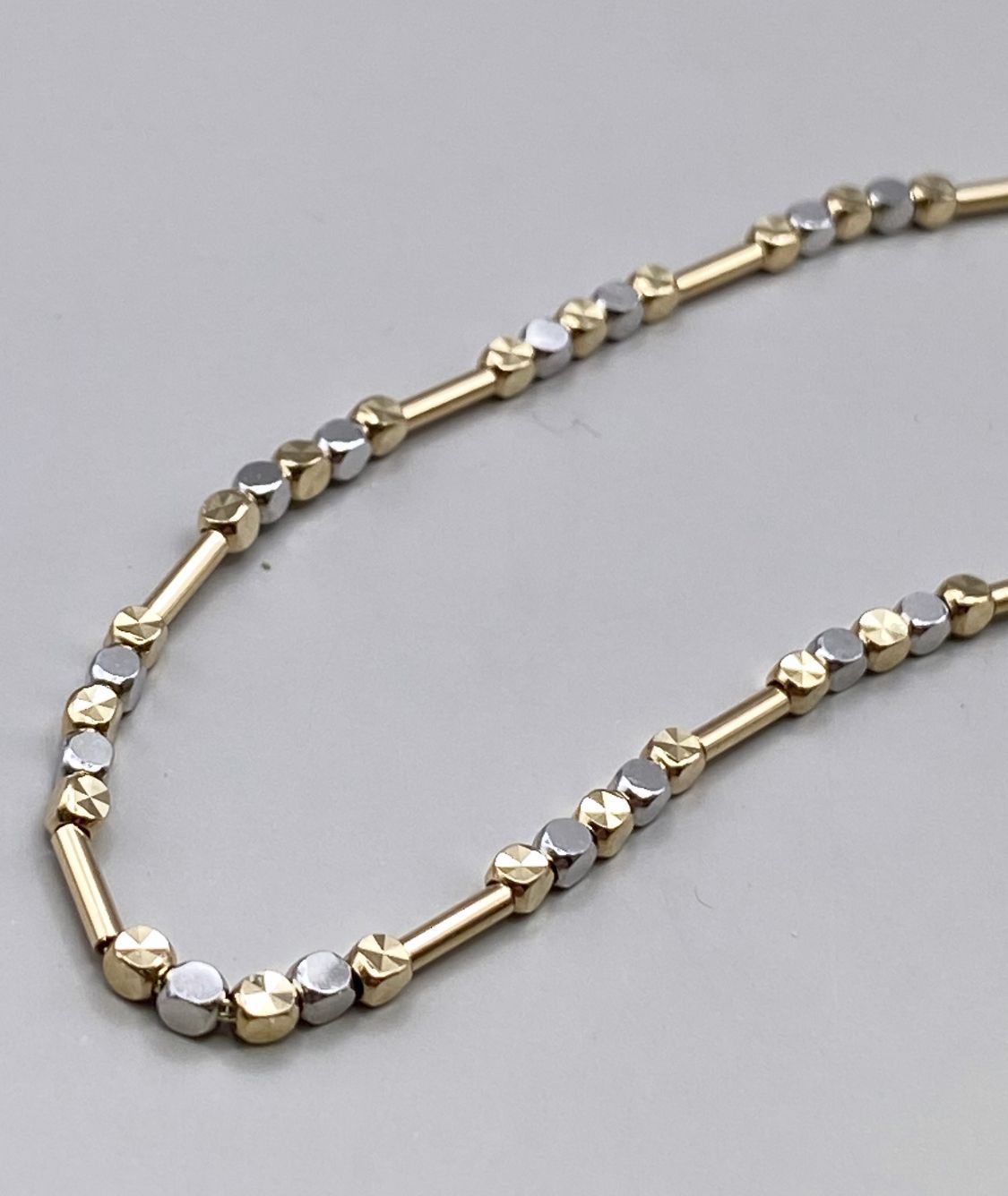 Goldkette Armkette Weissgold Gelbgold 585 / 14 Karat 19cm TON5603A00740 2 farbige Armband