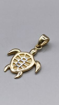 GOLDANHÄNGER Schildkröte Gelbgold Weissgold 585 / 14 kt GOLDANHÄNGER Schildkröte Gelbgold Weissgold 585 / 14 kt