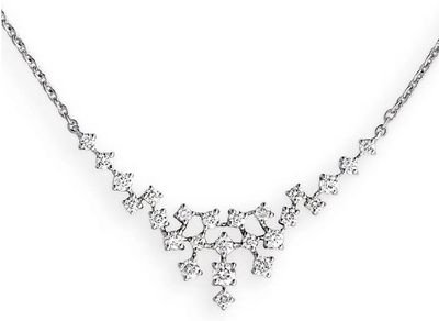 Collier mit Diamanten 750 Weissgold S6404W 0,28ct H/SI · 45cm Collier mit Diamanten 750 Weissgold S6404W 0,28ct H/SI · 45cm