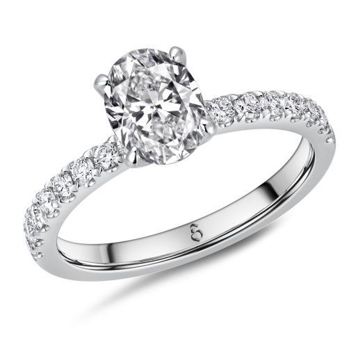 Verlobungsring/Antragsring X02 0,78 ct. (Mittelstein 0.5 ct.) 585 Gold Diamant / Labgrown