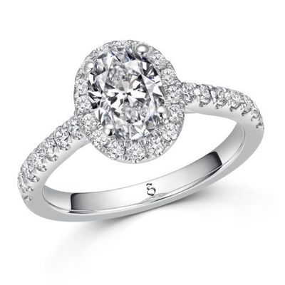 Verlobungsring/Antragsring X03 0,86 ct. (Mittelstein 0.5 ct.) 585 Gold Diamant / Labgrown