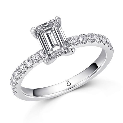 Verlobungsring/Antragsring X06 0,78 ct. (Mittelstein 0.5 ct.) 585 Gold Diamant / Labgrown