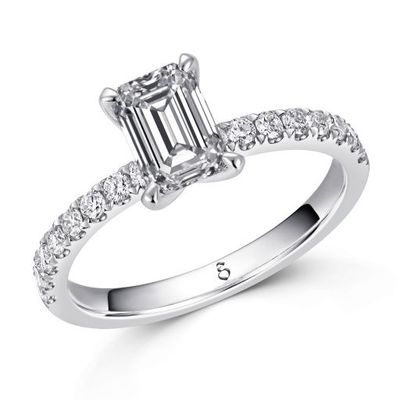 Verlobungsring/Antragsring X06 0,78 ct. (Mittelstein 0.5 ct.) 585 Gold Diamant / Labgrown