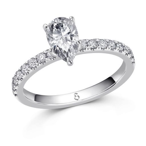 Verlobungsring/Antragsring X08 0,79 ct. (Mittelstein 0.5 ct.) 585 Gold Diamant / Labgrown