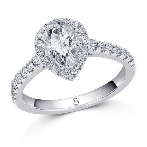 Verlobungsring/Antragsring X09 0,90 ct. (Mittelstein 0.5 ct.) 585 Gold Diamant / Labgrown