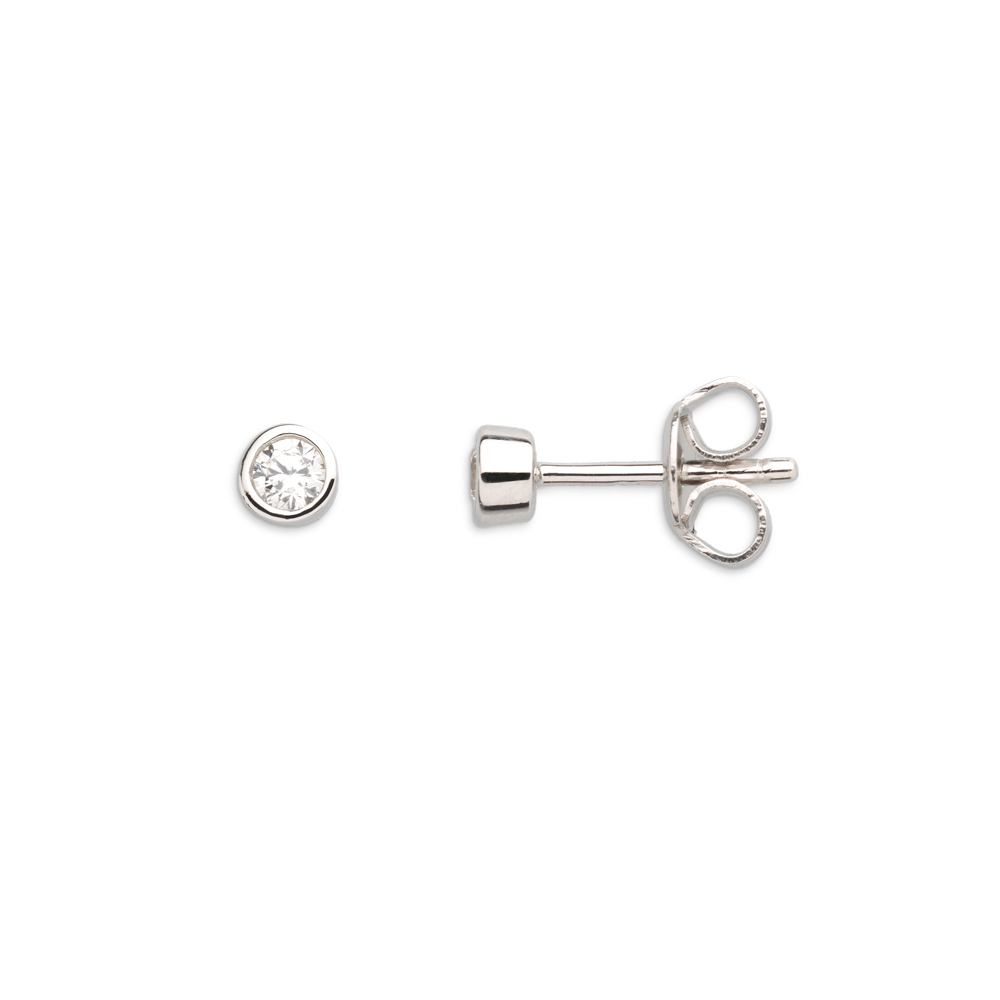 Xenox Ohrstecker Zarge Silber