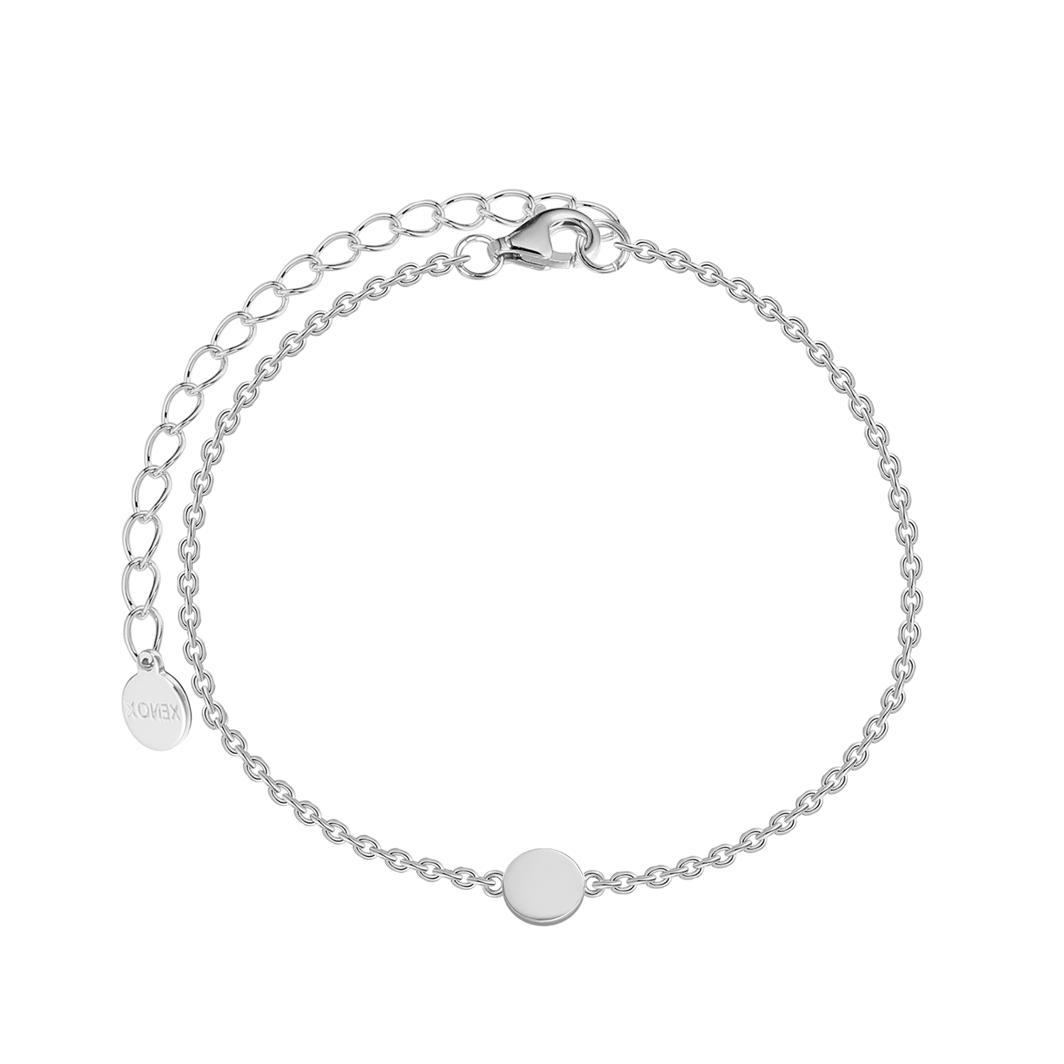 Xenox MODERN BASICS Armband Runde Platte - Gravur