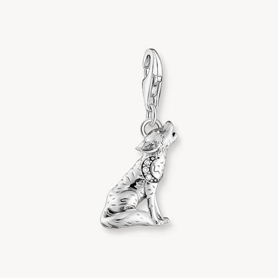 Thomas Sabo Charm-Anhänger heulender Wolf Silber Thomas Sabo Charm-Anhänger heulender Wolf Silber