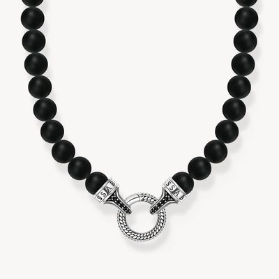 Thomas Sabo Kette Obsidian-Beads Silber Thomas Sabo Kette Obsidian-Beads Silber